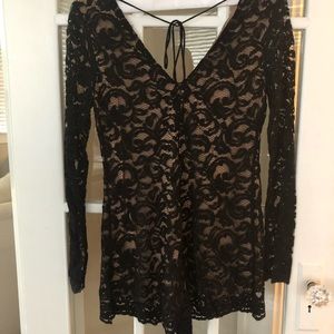 ASTR Black Lace Romper